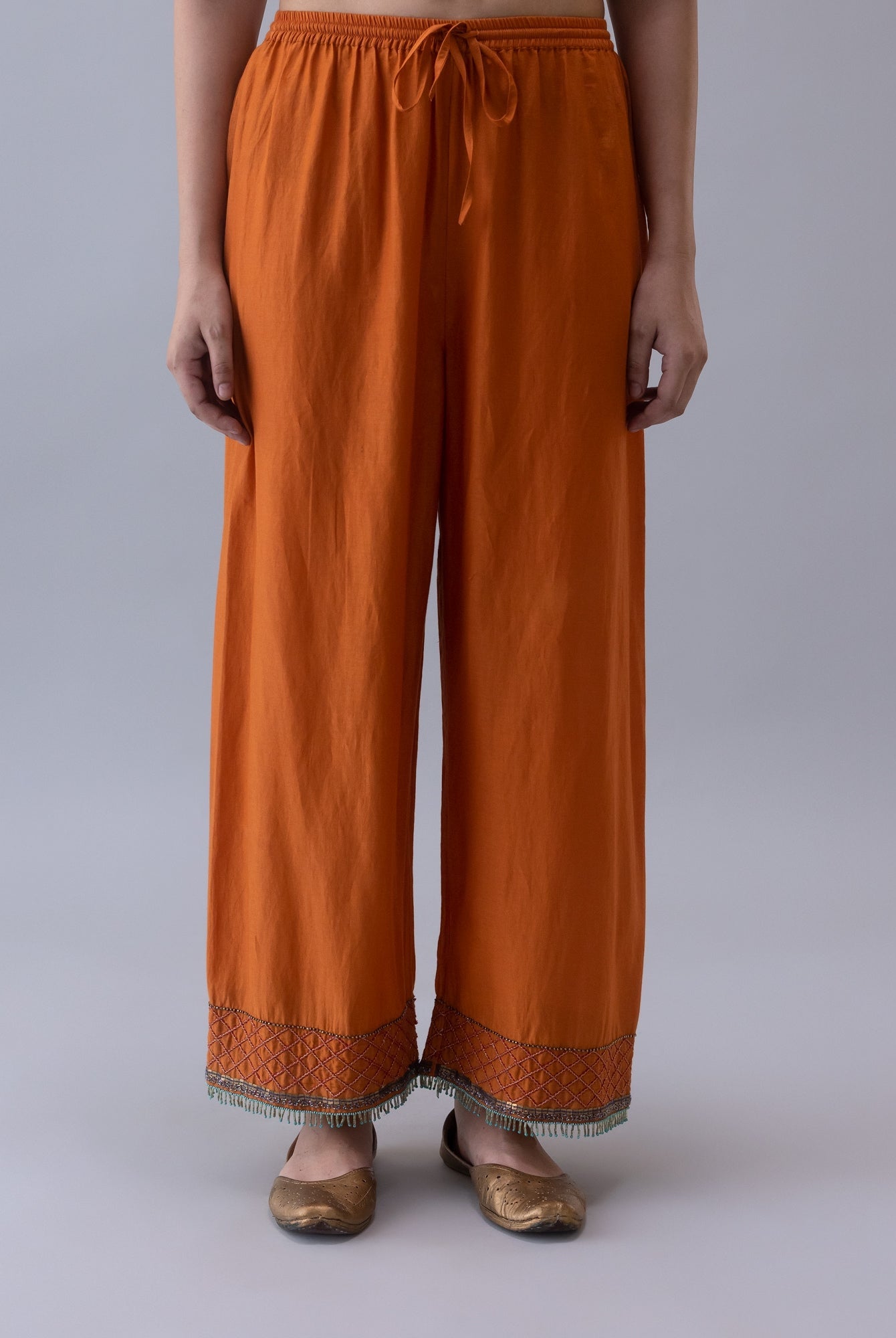 Ava Orange Pyjama - CiceroniWomen PantsShades of India