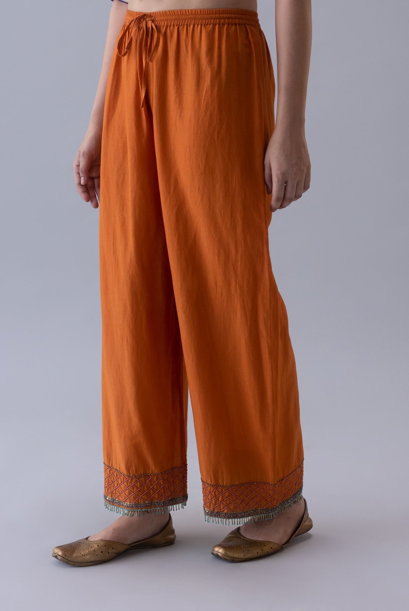 Ava Orange Pyjama - CiceroniWomen PantsShades of India