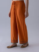 Ava Orange Pyjama - CiceroniWomen PantsShades of India