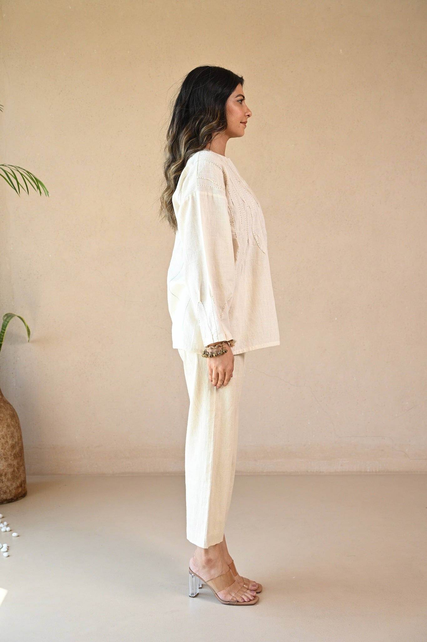 Ava Tunic - Natural White - CiceroniTopsRang by Rajvi