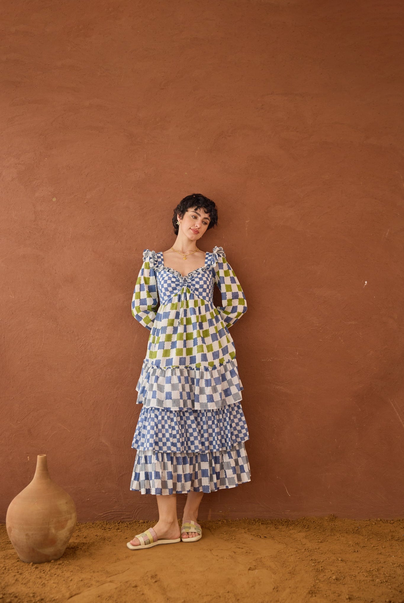 Azure Mosaic Dress - CiceroniDressesTaro