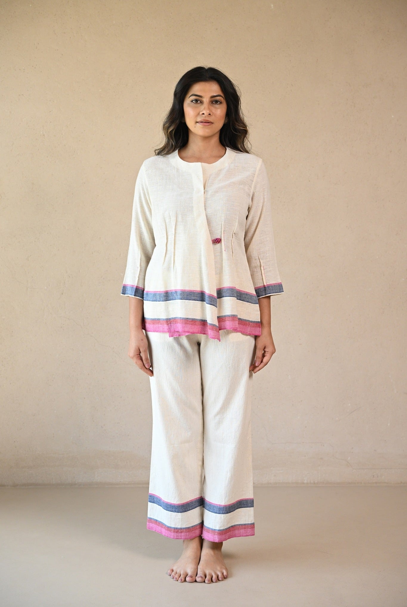 Azure Tunic - Natural White - CiceroniTopsRang by Rajvi