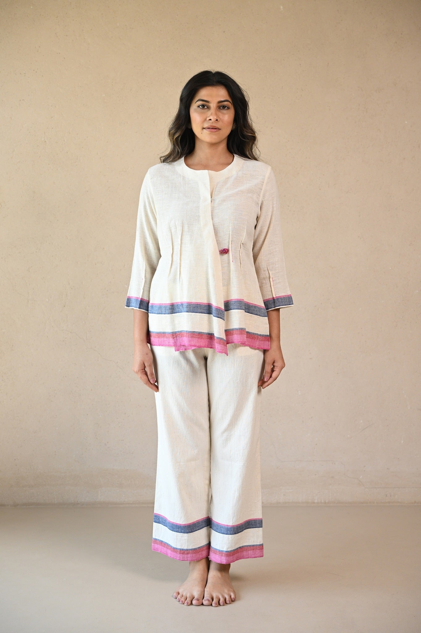 Azure Tunic - Natural White - CiceroniTopsRang by Rajvi