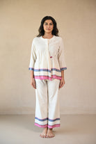 Azure Tunic - Natural White - CiceroniTopsRang by Rajvi
