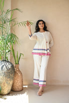Azure Tunic - Natural White - CiceroniTopsRang by Rajvi