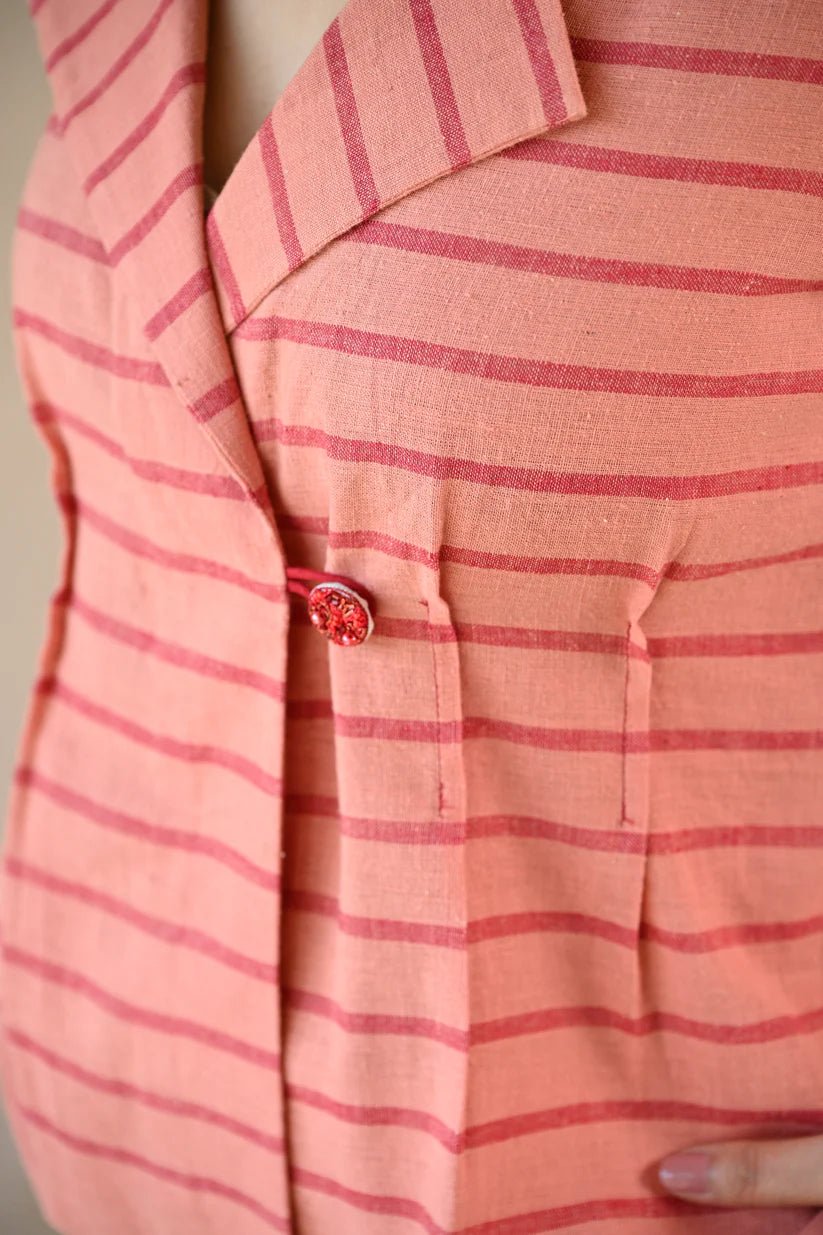 Azure Tunic - Peach Stripe - CiceroniTopsRang by Rajvi