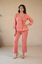 Azure Tunic - Peach Stripe - CiceroniTopsRang by Rajvi