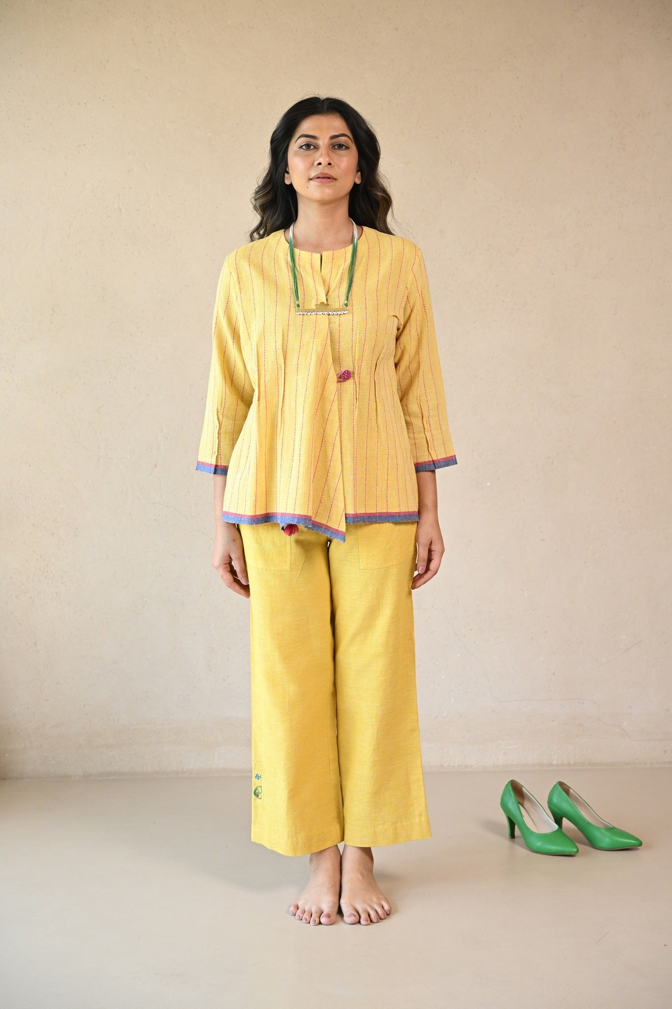 Azure Tunic - Sunny Yellow - CiceroniTopsRang by Rajvi