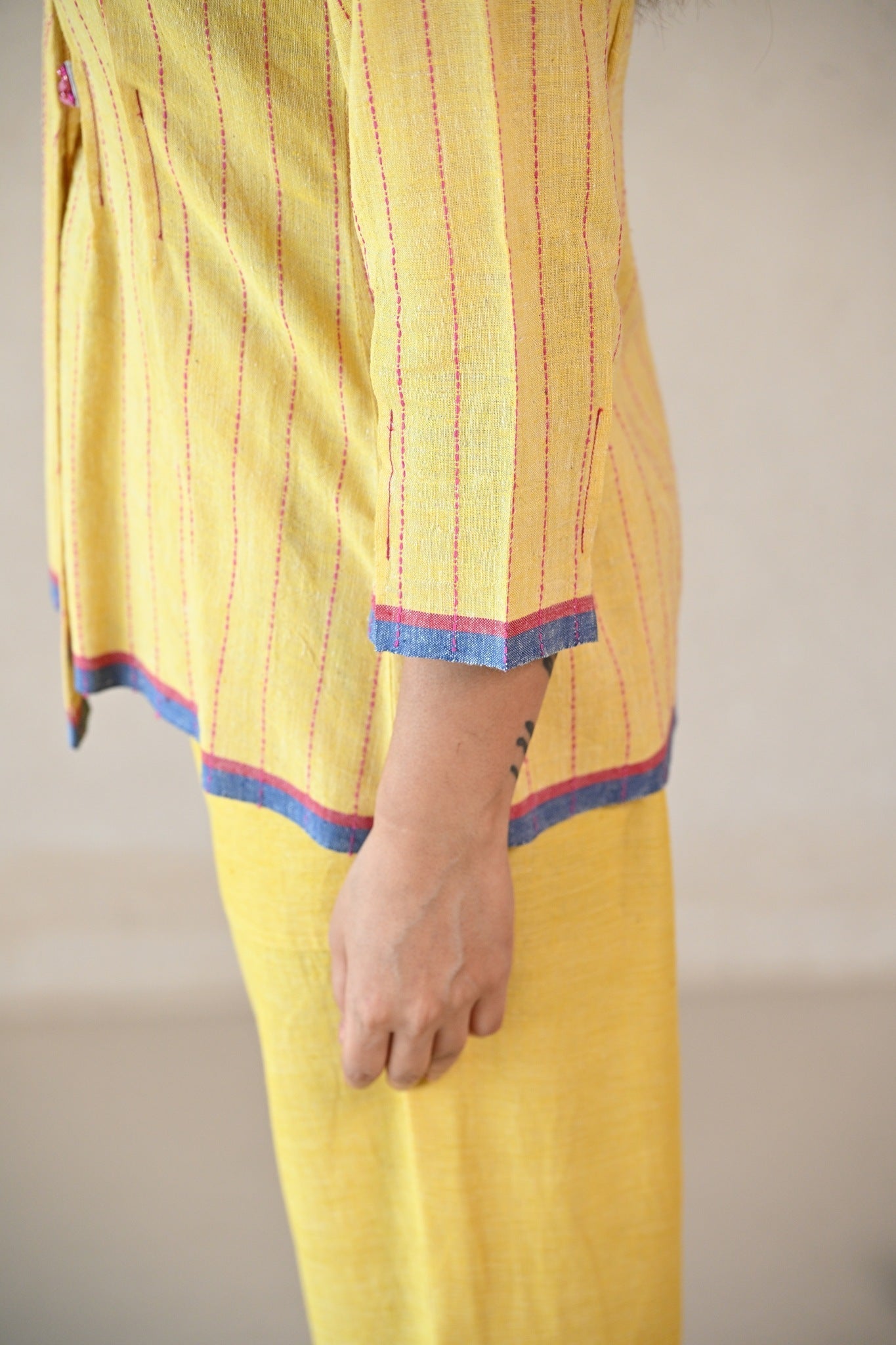 Azure Tunic - Sunny Yellow - CiceroniTopsRang by Rajvi