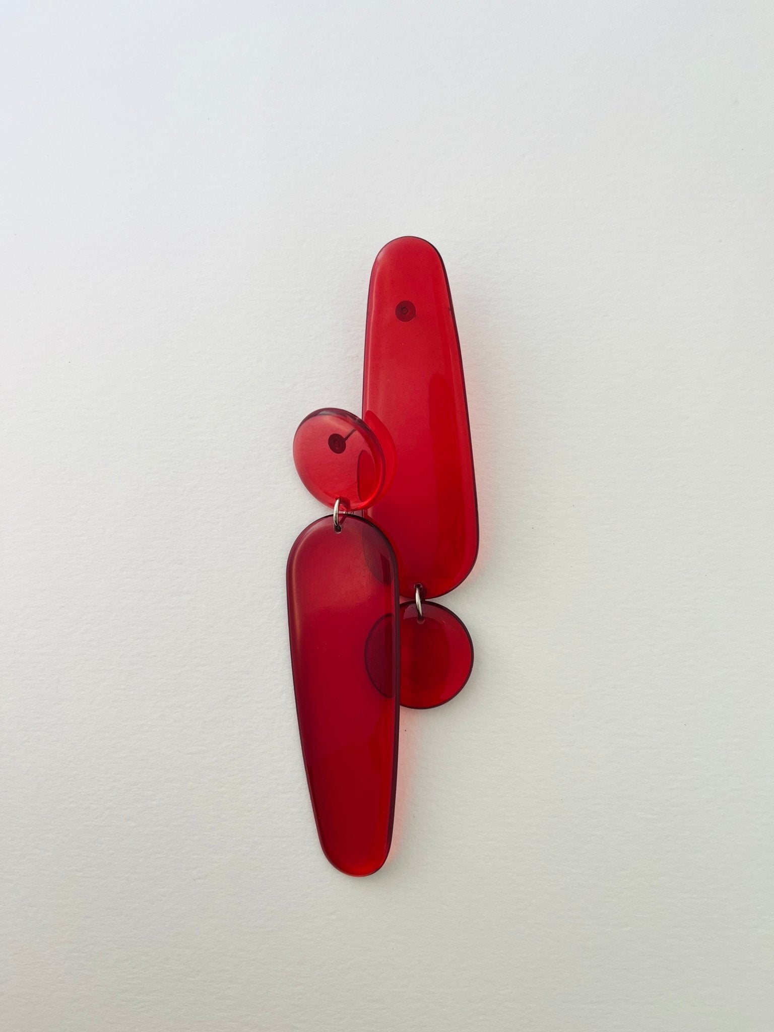 Back to the 60's - Elongated - Red - CiceroniEarringsShivani Vaishnavi