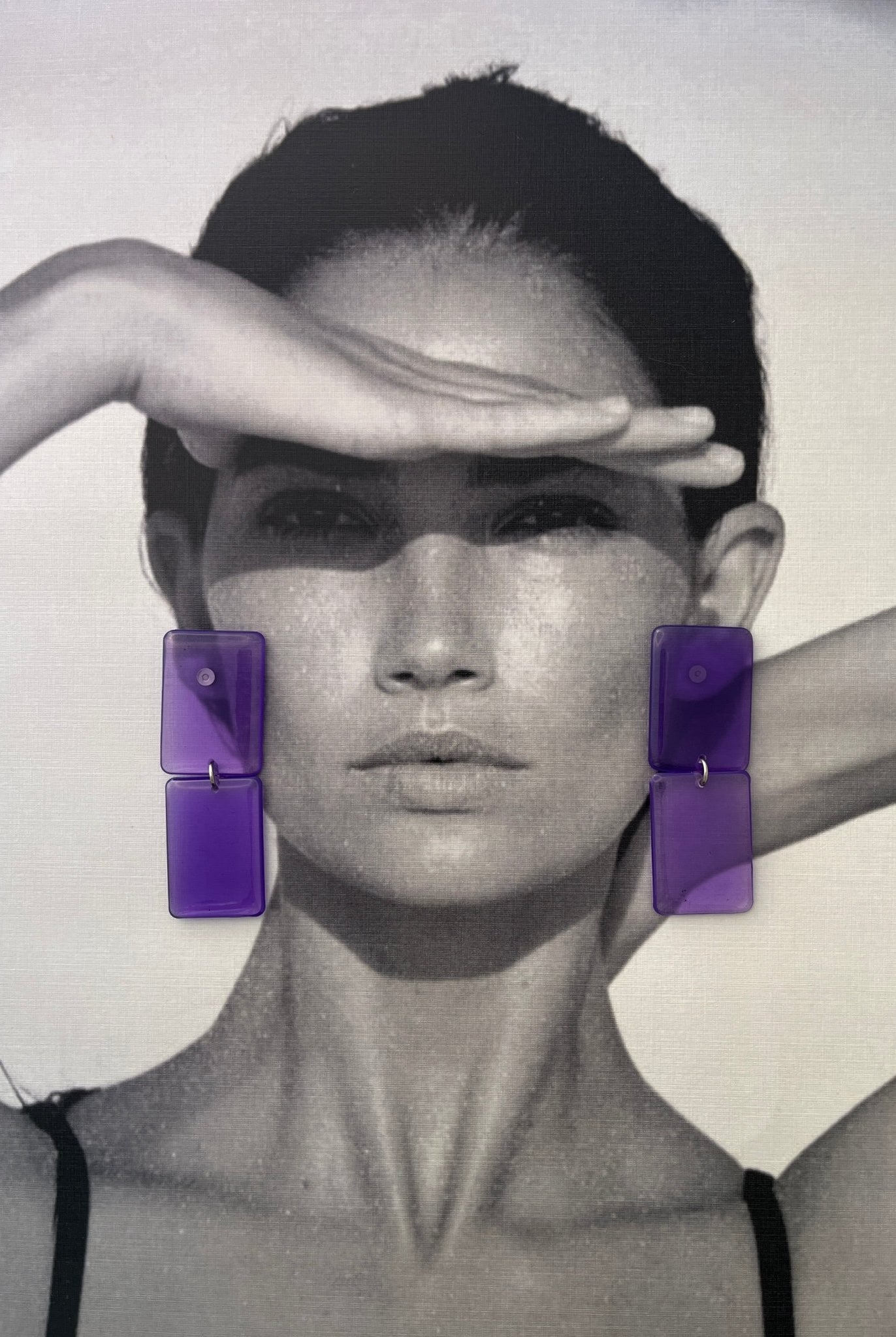 Back to the 60's - Square - Purple - CiceroniEarringsShivani Vaishnavi