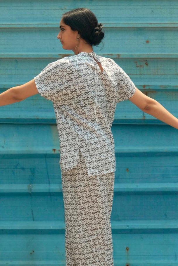 Bakers Co - ord Set in AC Jaal White - CiceroniCo - ord SetNikyta's Workroom