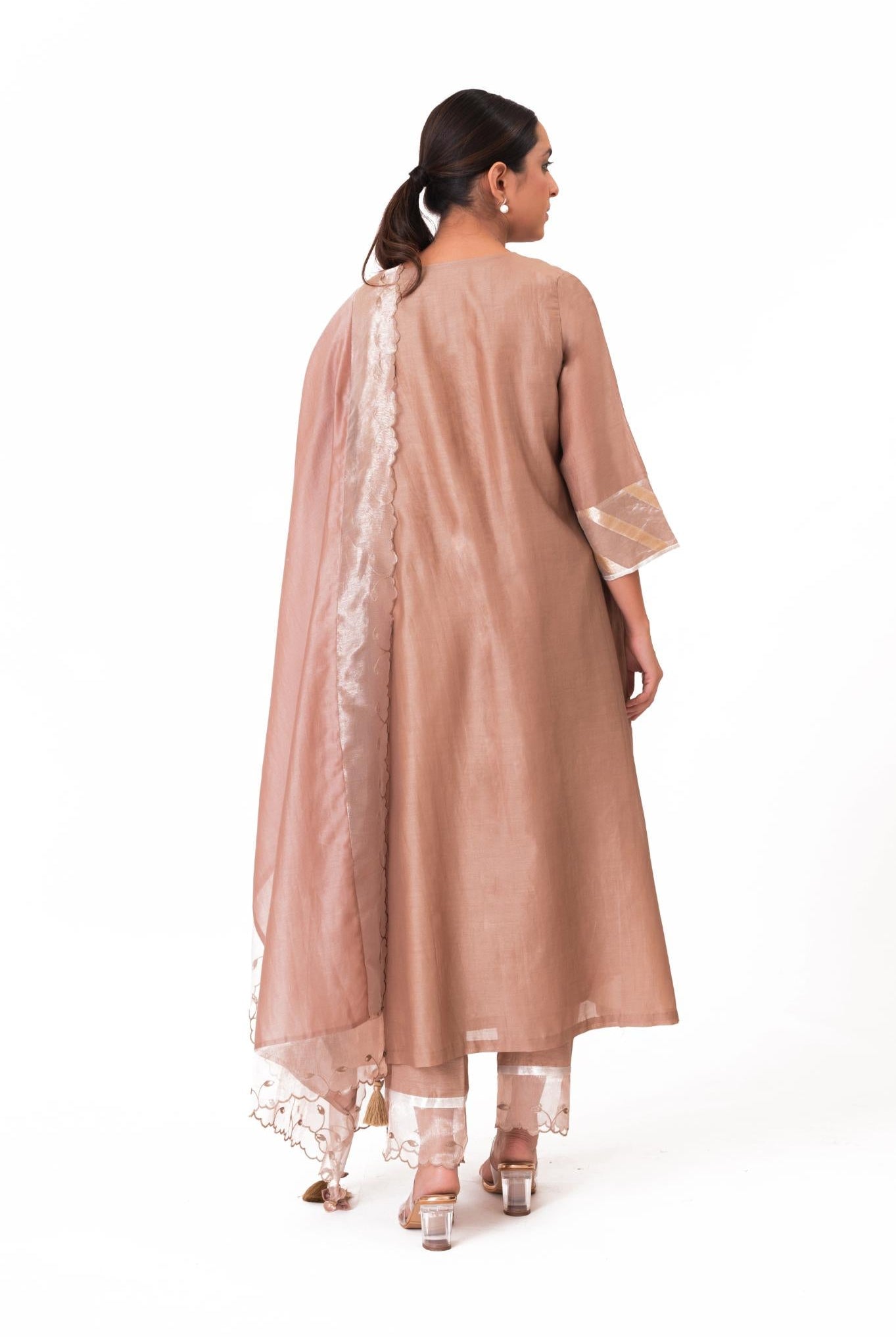 Banarasi Yoke Kurta Set - Ekru - CiceroniKurta Set, Festive wearBhavik Shah