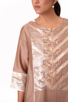 Banarasi Yoke Kurta Set - Ekru - CiceroniKurta Set, Festive wearBhavik Shah