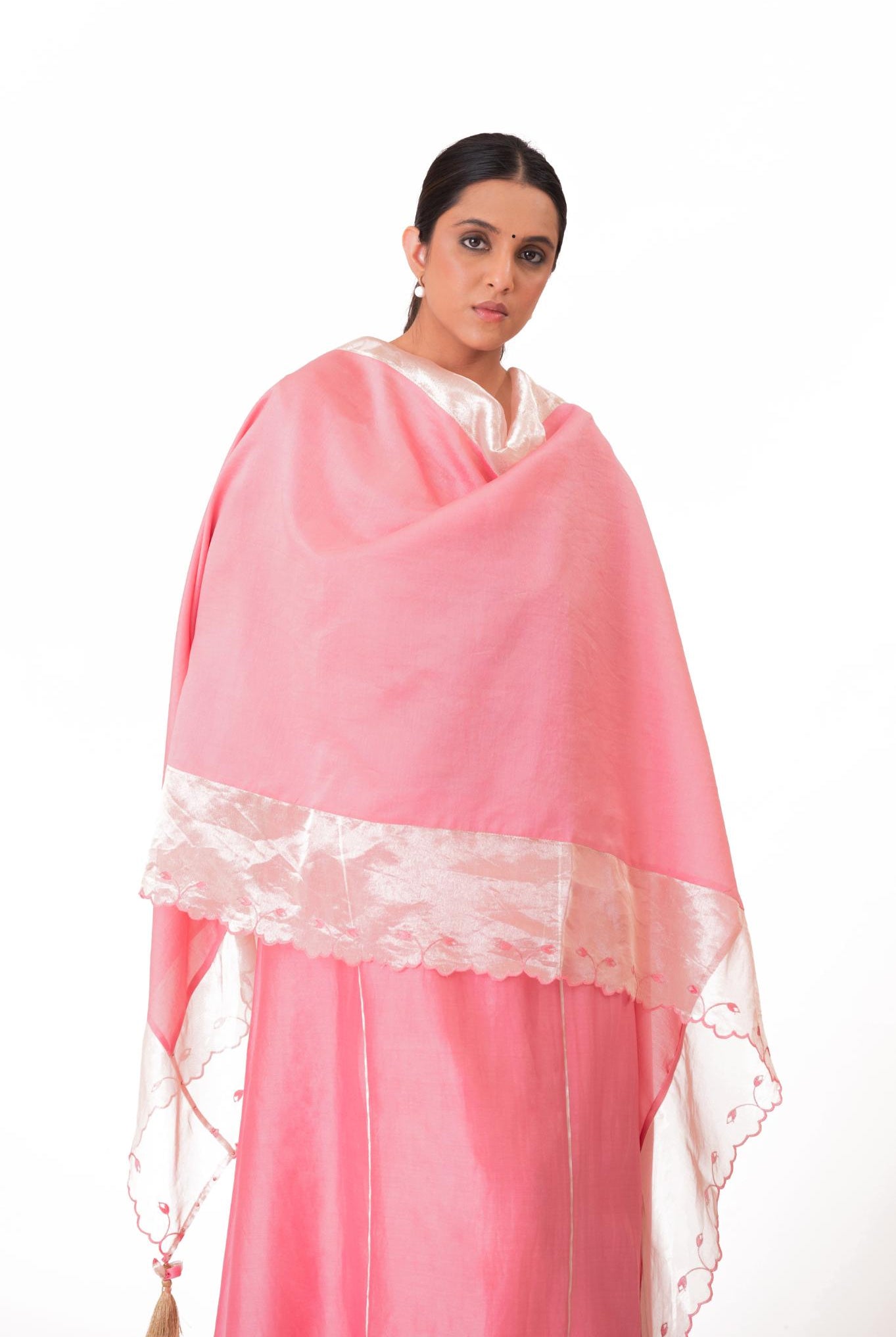 Banarasi Yoke Kurta Set - Lotus Pink - CiceroniKurta Set, Festive wearBhavik Shah