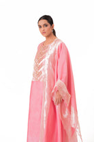 Banarasi Yoke Kurta Set - Lotus Pink - CiceroniKurta Set, Festive wearBhavik Shah