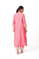 Banarasi Yoke Kurta Set - Lotus Pink - CiceroniKurta Set, Festive wearBhavik Shah