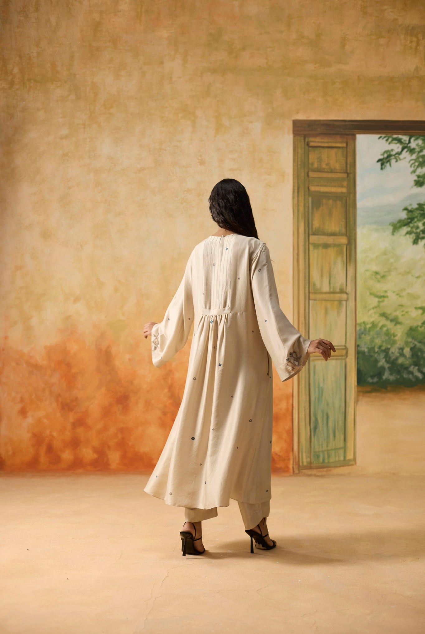 Bandani Kurta Set - Beige - CiceroniKurta Set, Festive WearKhyati Rughani