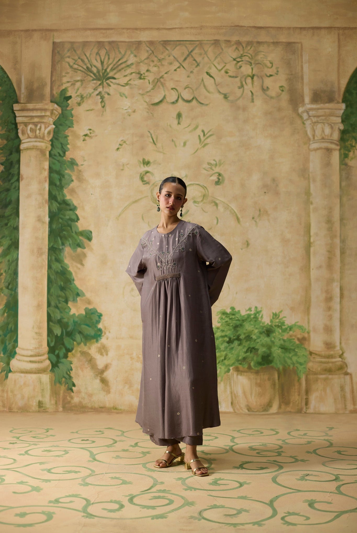 Bandani Kurta Set - Brown - CiceroniKurta Set, Festive WearKhyati Rughani