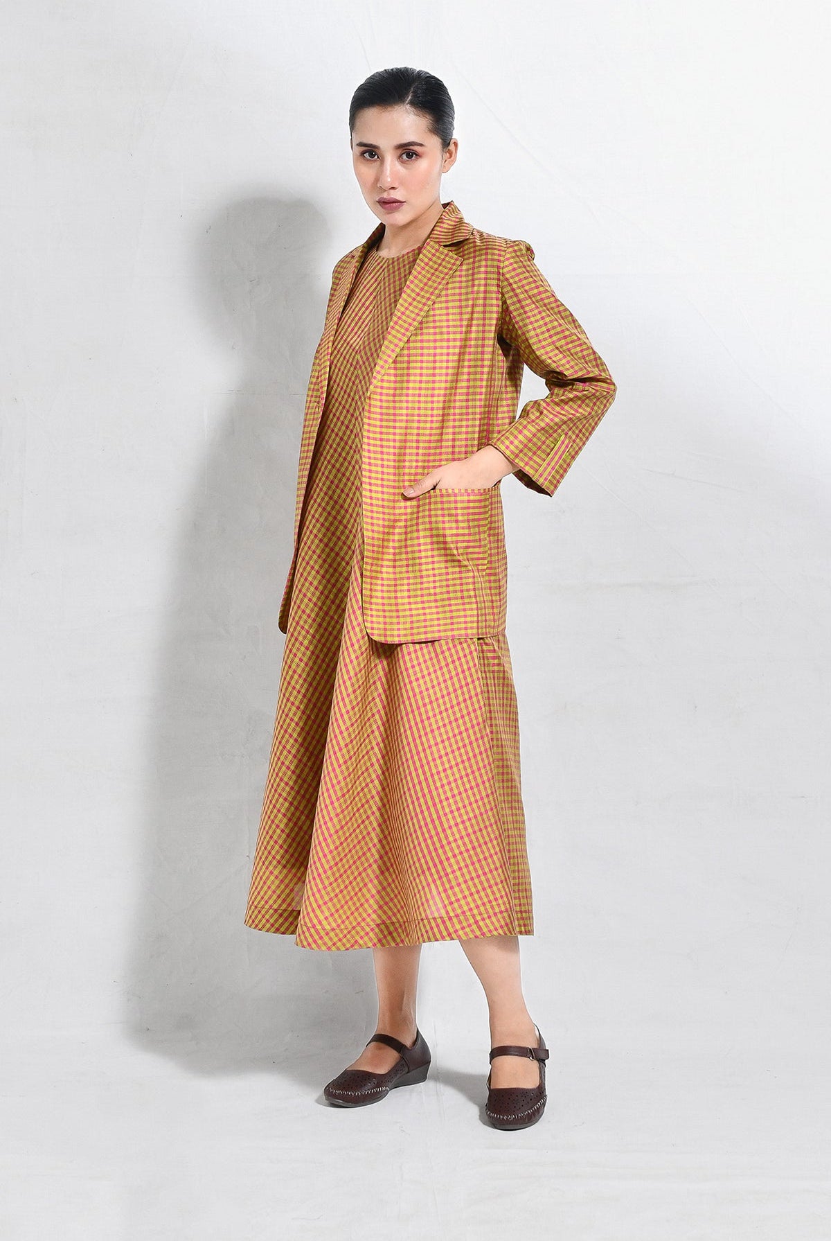 Bangalore Silk Checks Co - ord (Set of 2) - CiceroniCo - ord SetHiranya