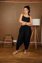 Bani - Black Drop Crotch Pant - CiceroniPantsPrathaa