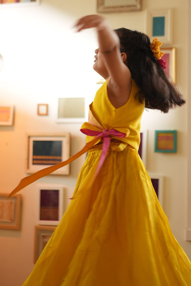 Basant yellow lehenga choli - CiceroniLehenga SetLove The World Today