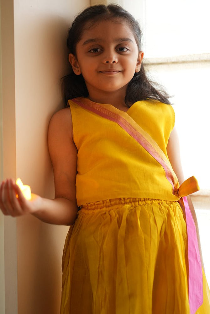 Basant yellow lehenga choli - CiceroniLehenga SetLove The World Today