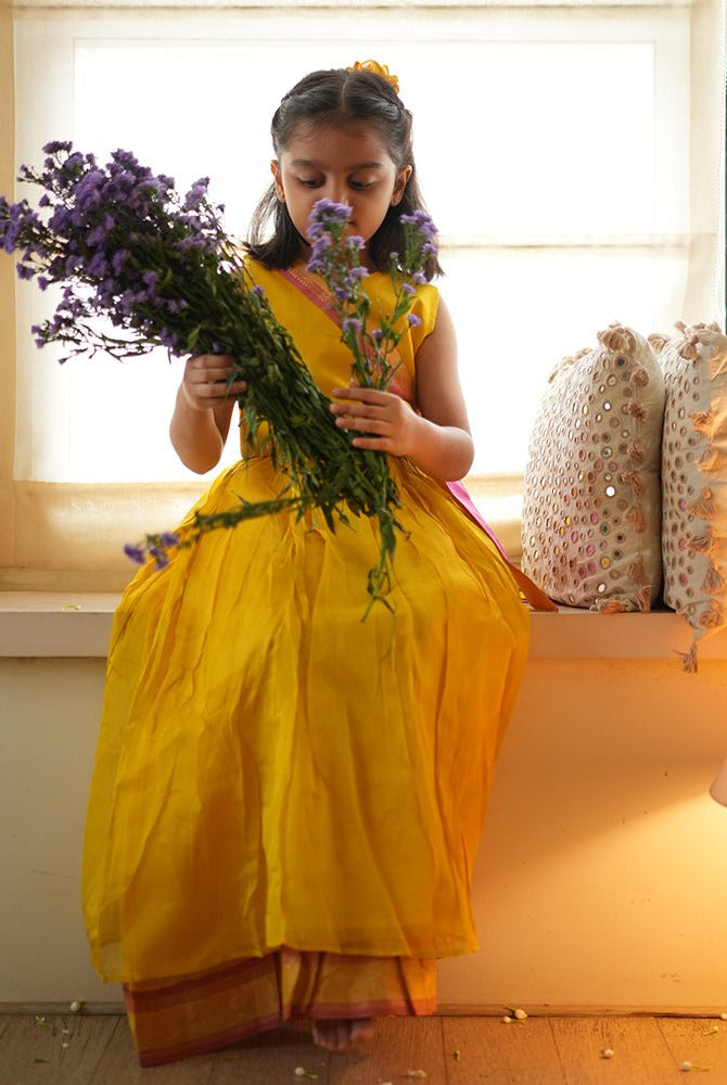 Basant yellow lehenga choli - CiceroniLehenga SetLove The World Today