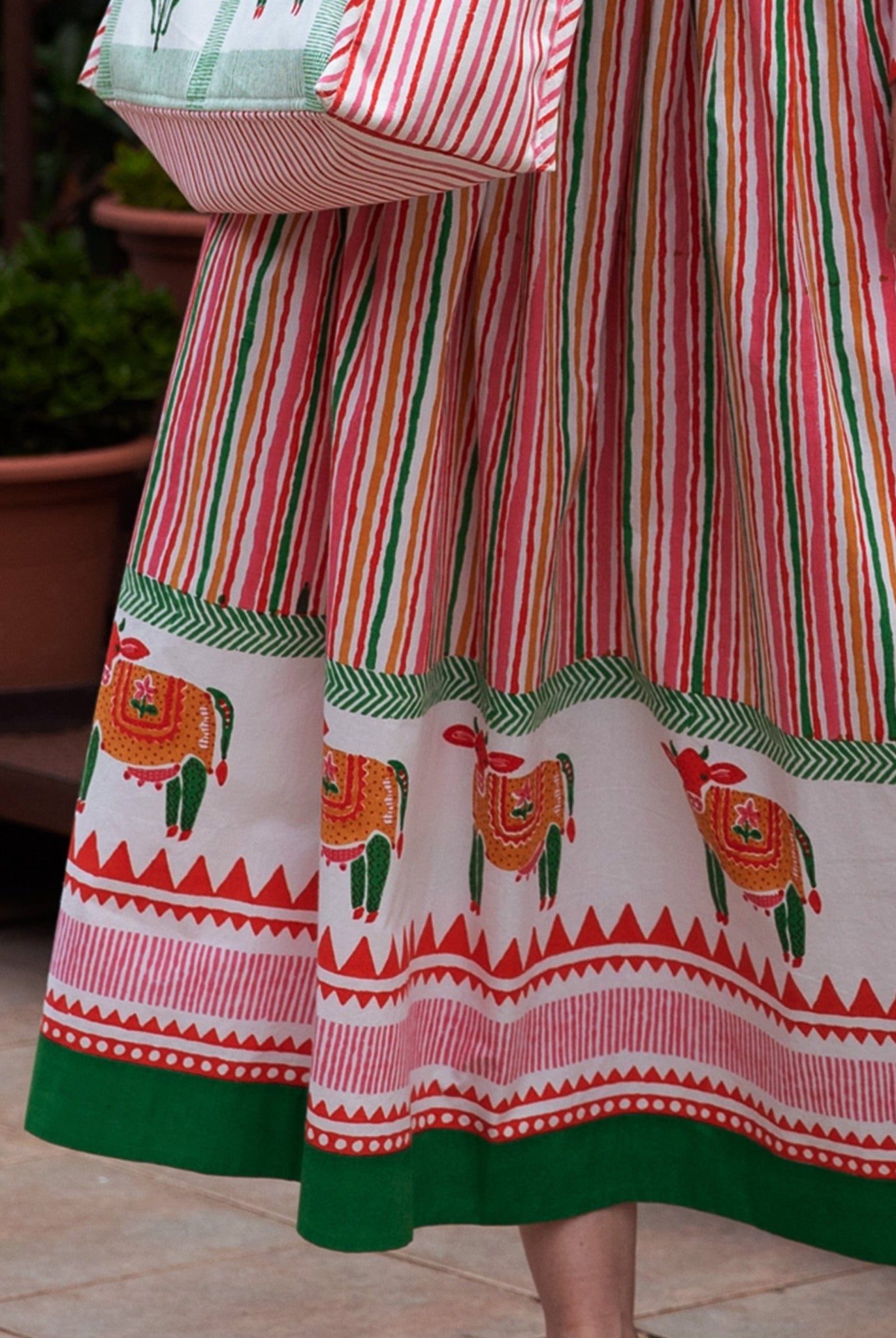 Bawari Skirt Cow Stripe - CiceroniSkirtsThe Raw India