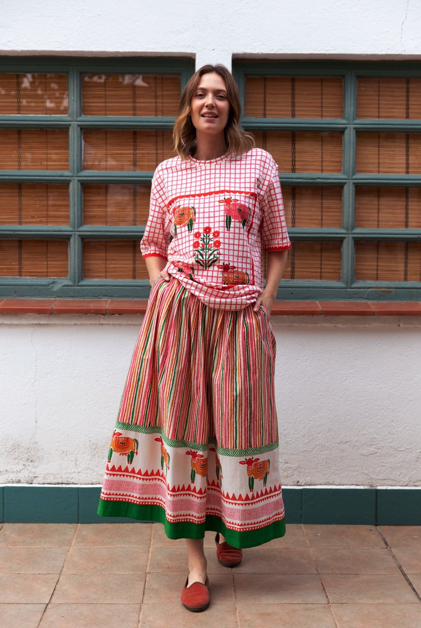 Bawari Skirt Cow Stripe - CiceroniSkirtsThe Raw India