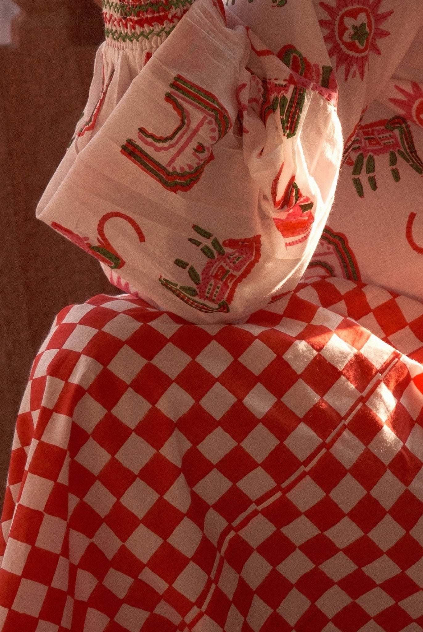 Bawari Skirt - Red Checks - CiceroniSkirtsThe Raw India