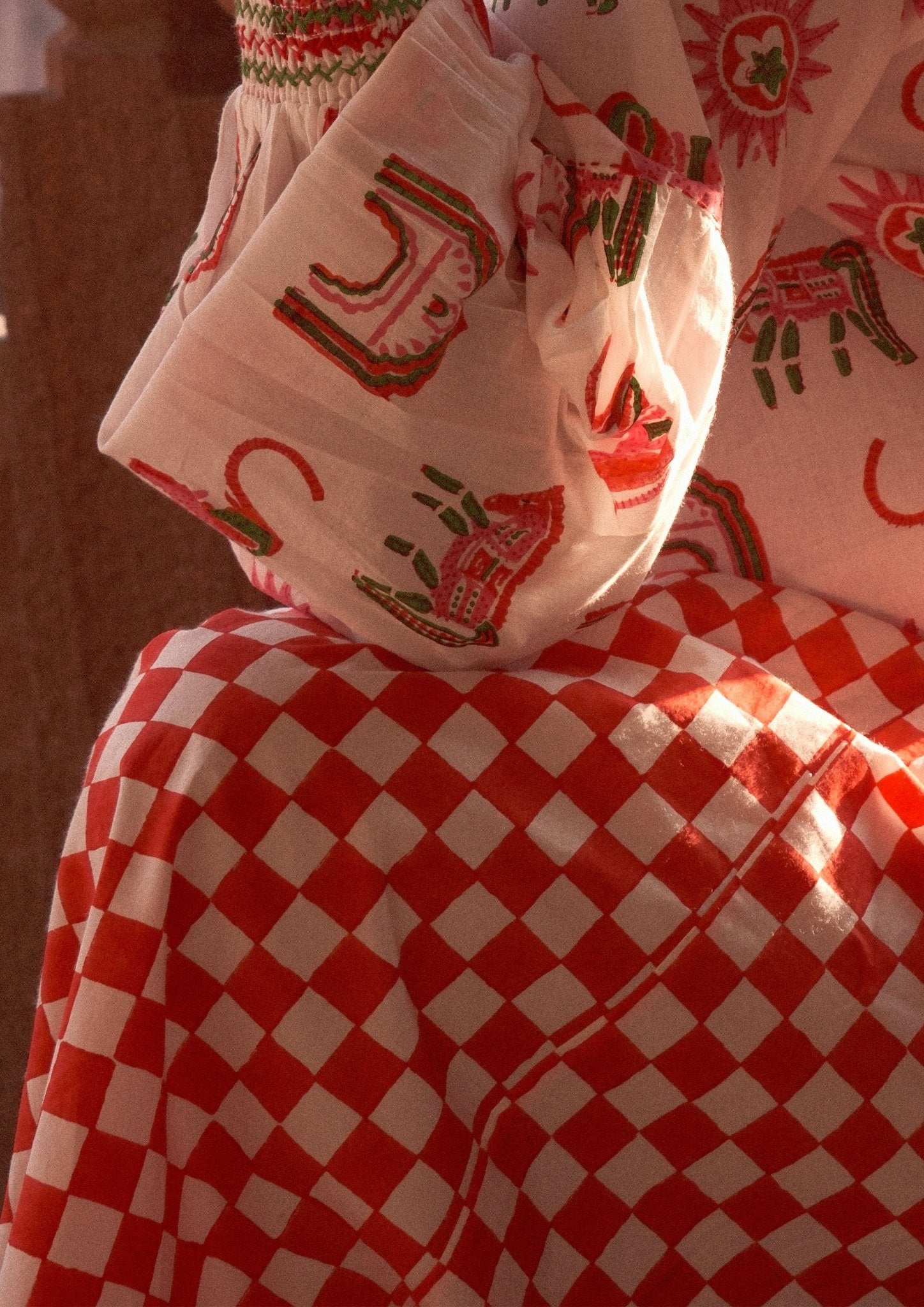 Bawari Skirt - Red Checks - CiceroniSkirtsThe Raw India