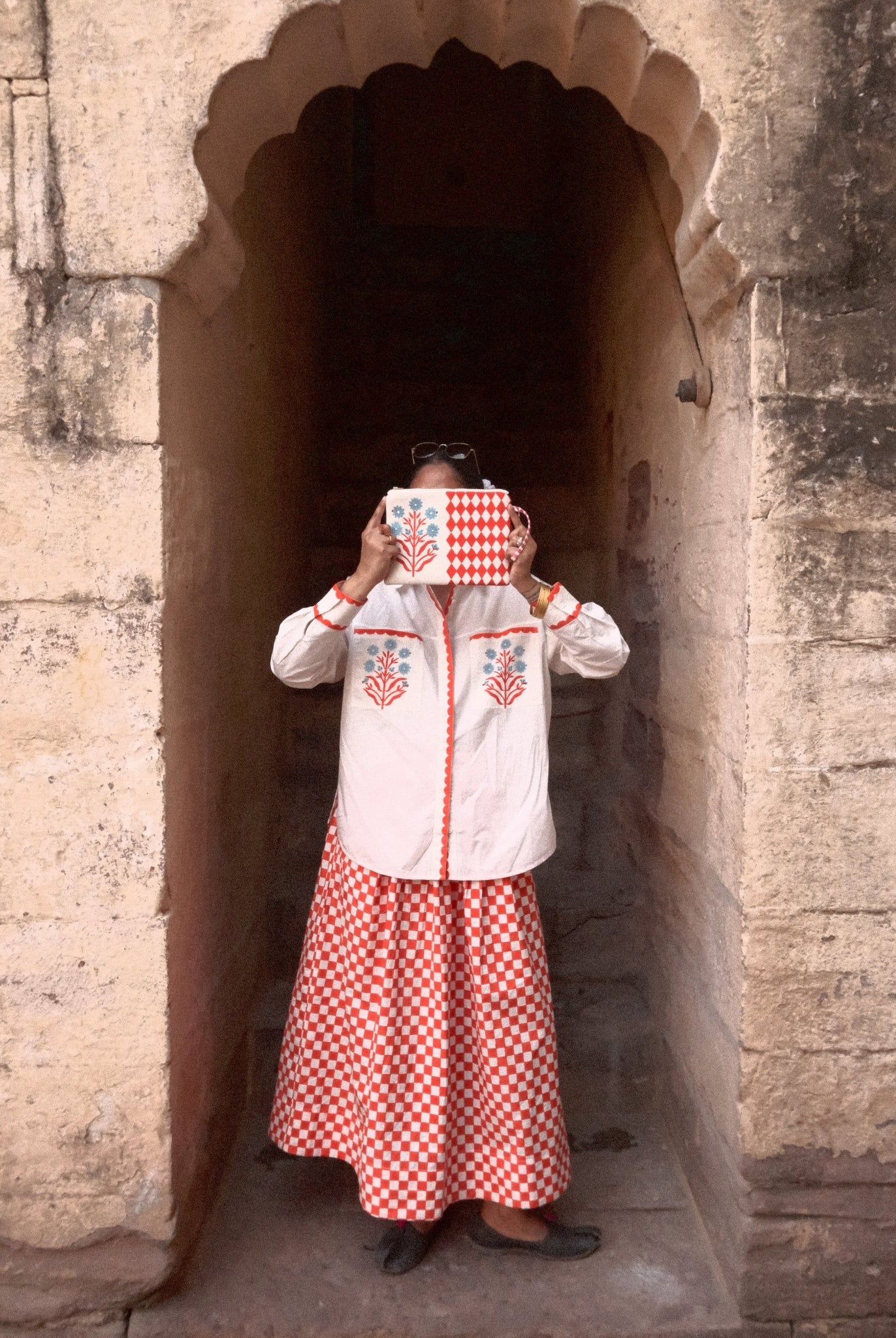 Bawari Skirt - Red Checks - CiceroniSkirtsThe Raw India