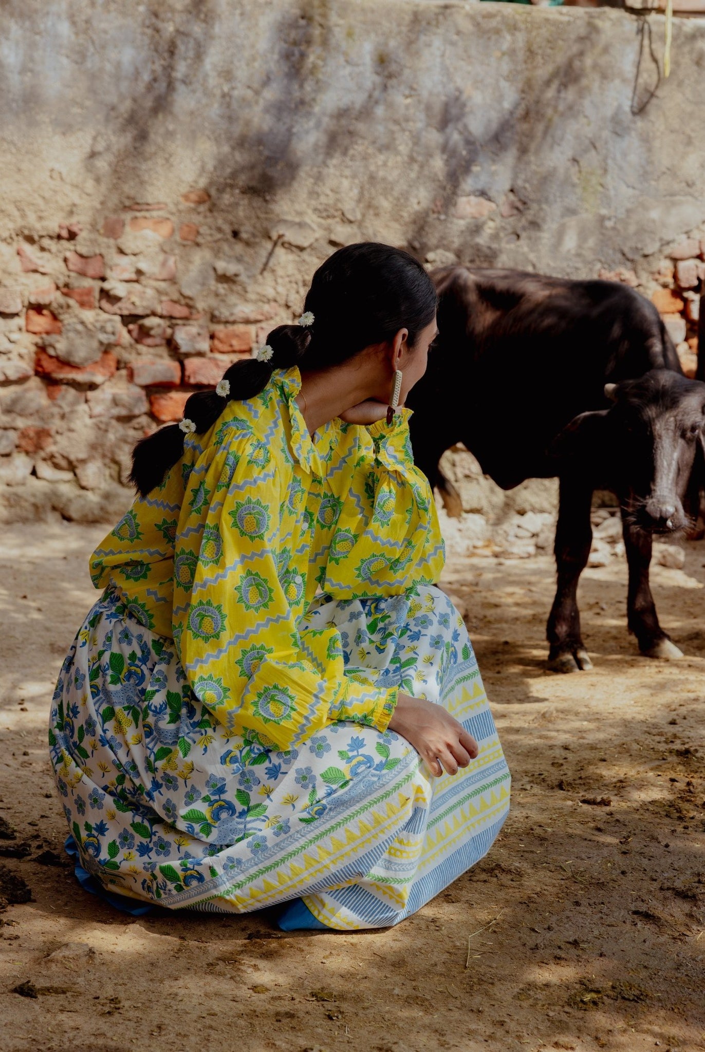 Bawari Skirt - Swamp Deer - CiceroniSkirtsThe Raw India