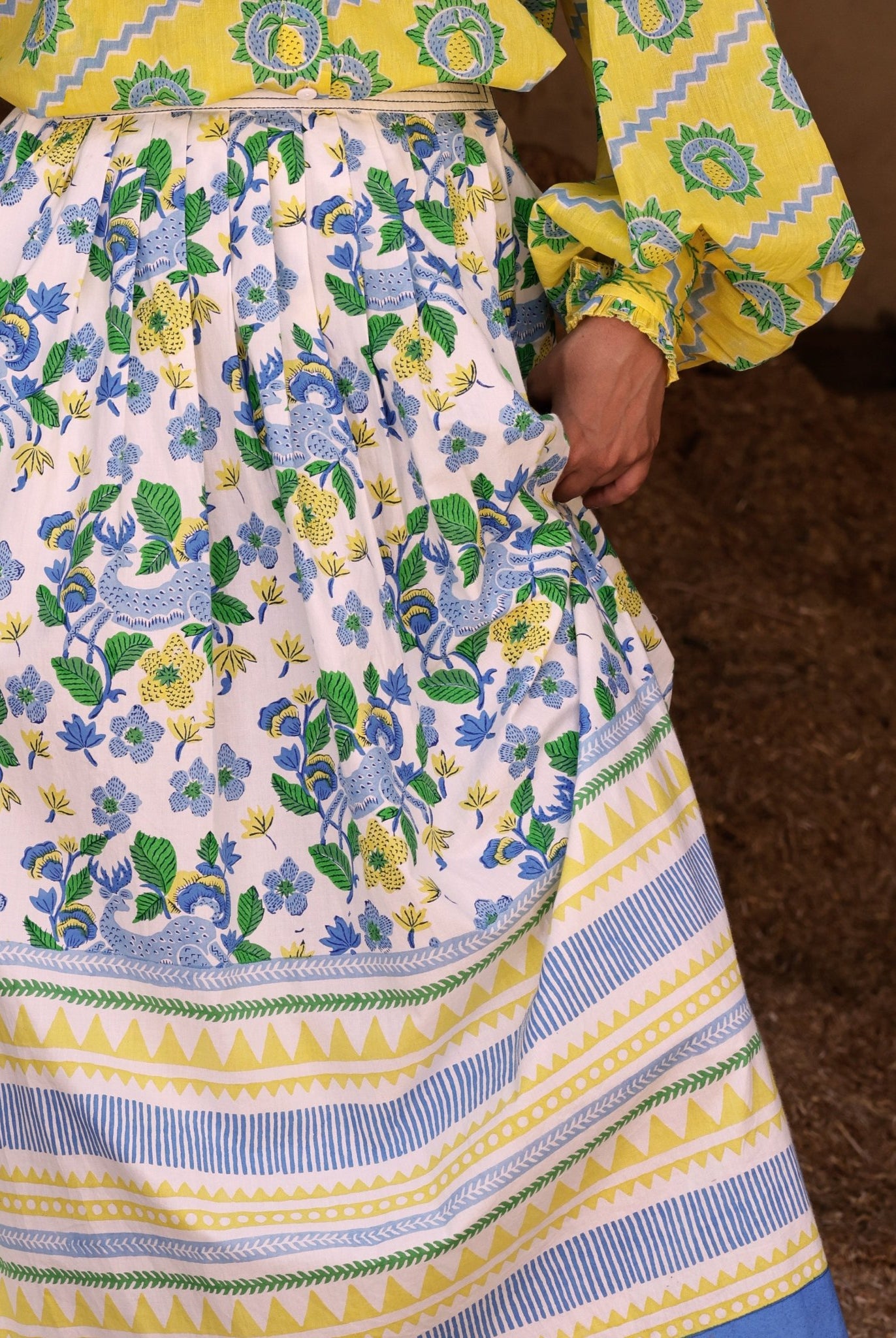 Bawari Skirt - Swamp Deer - CiceroniSkirtsThe Raw India