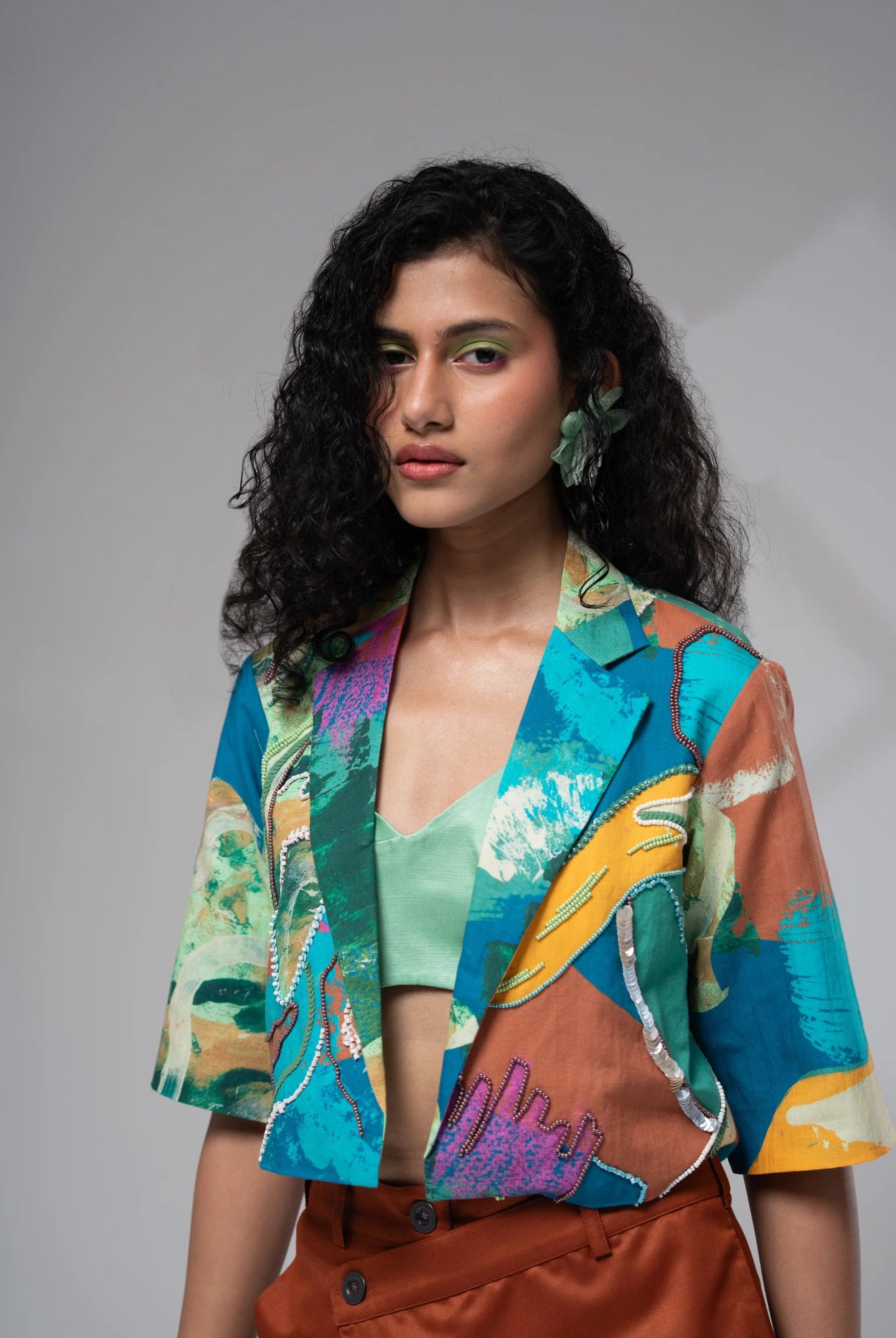 Bay Cropped Jacket Set w/ Bustier - CiceroniCo - ord SetAdvait