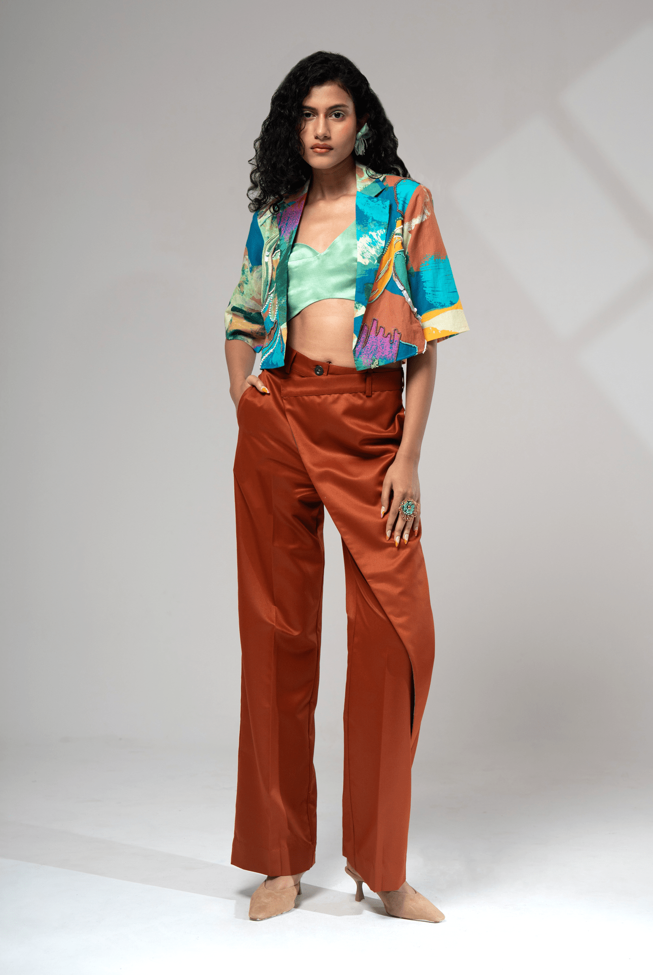 Bay Cropped Jacket Set w/ Bustier - CiceroniCo - ord SetAdvait