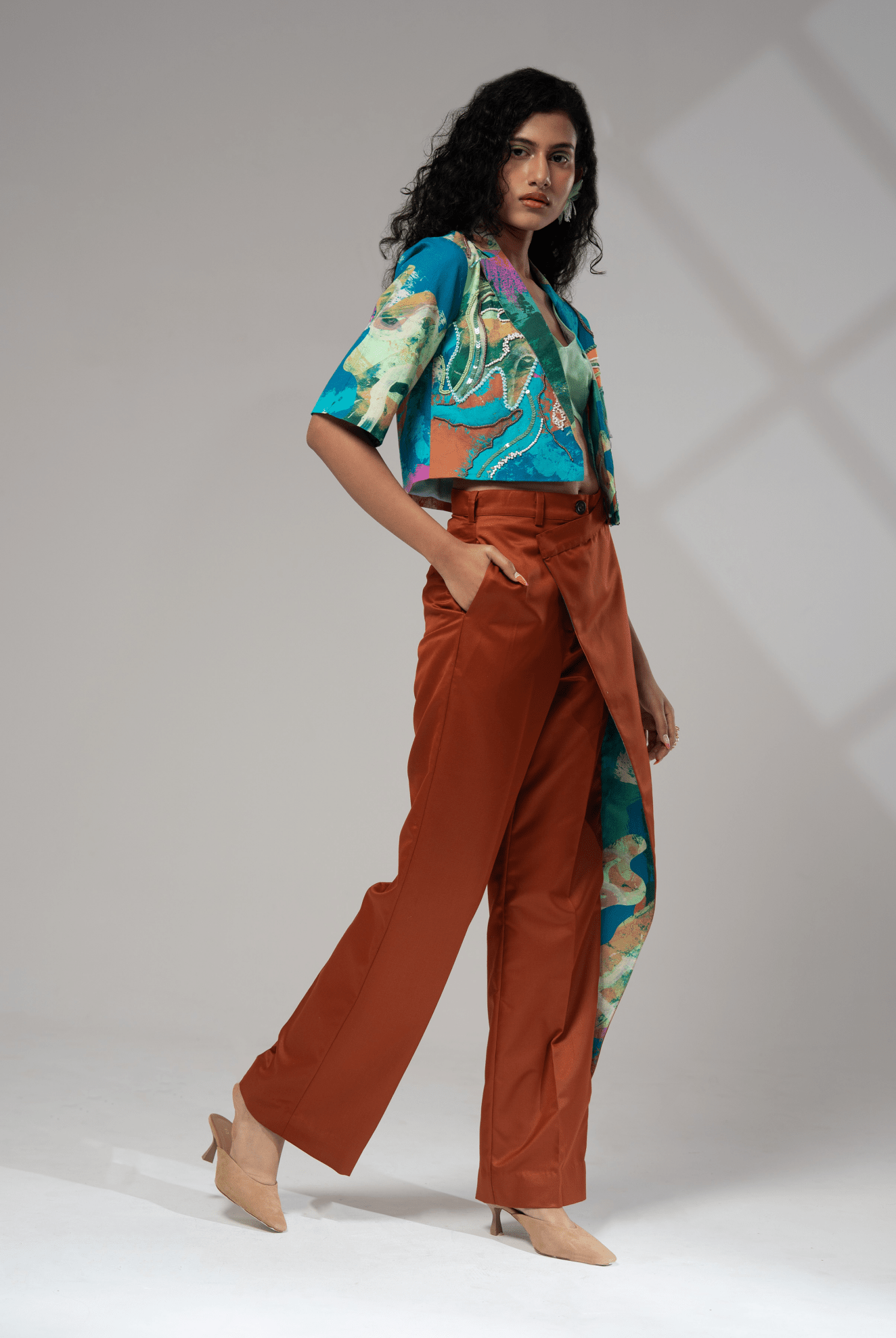 Bay Cropped Jacket Set w/ Bustier - CiceroniCo - ord SetAdvait