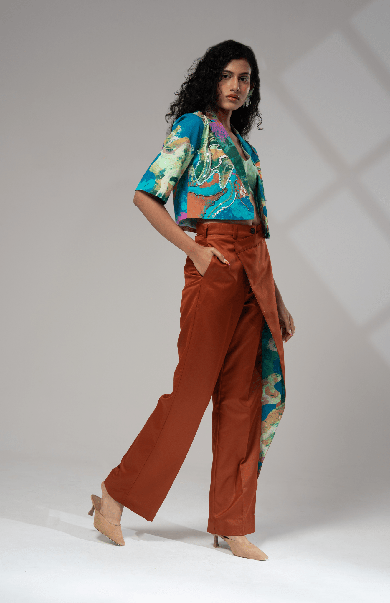 Bay Cropped Jacket Set w/ Bustier - CiceroniCo - ord SetAdvait