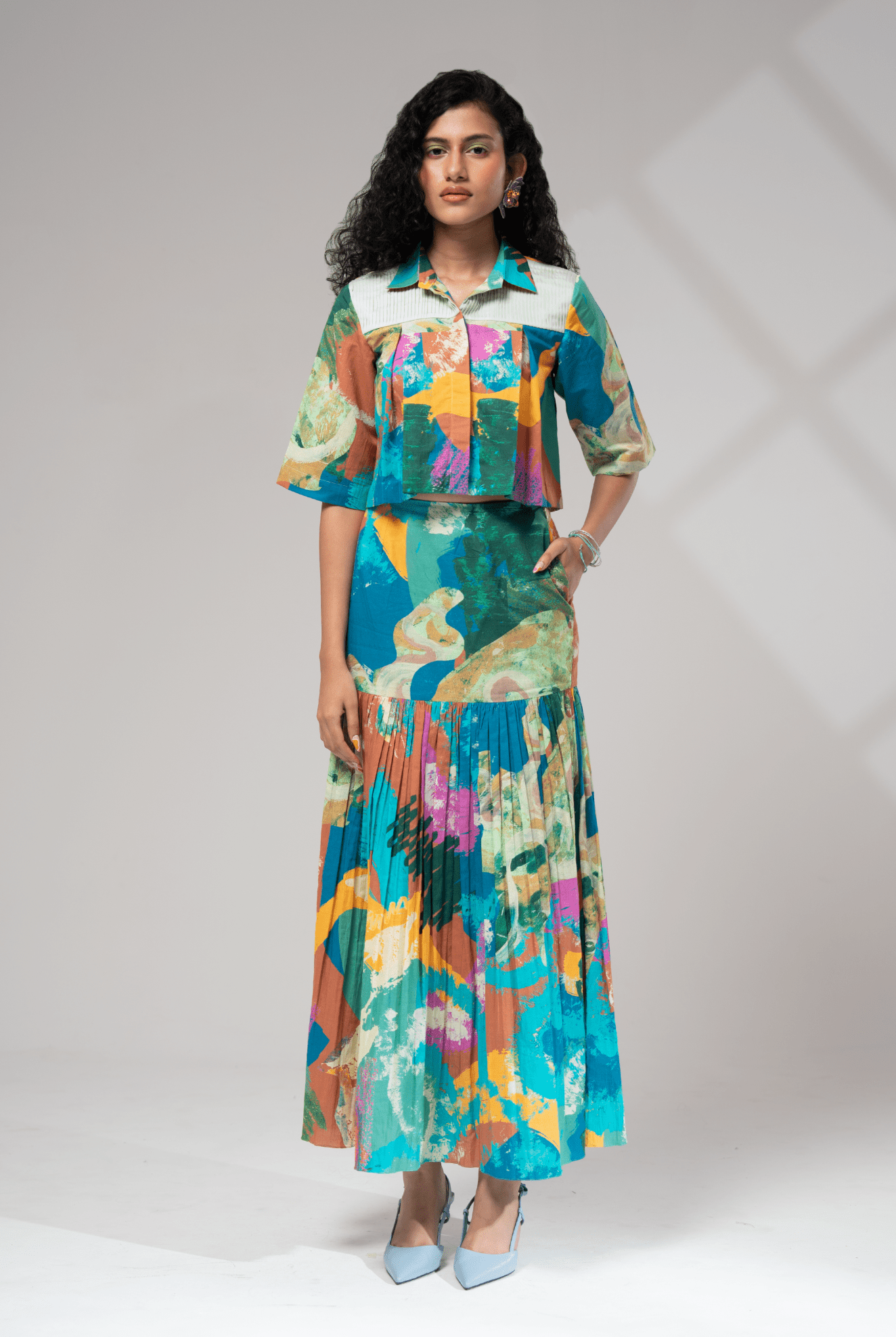 Bay Pleated Skirt Set - CiceroniSkirt SetAdvait