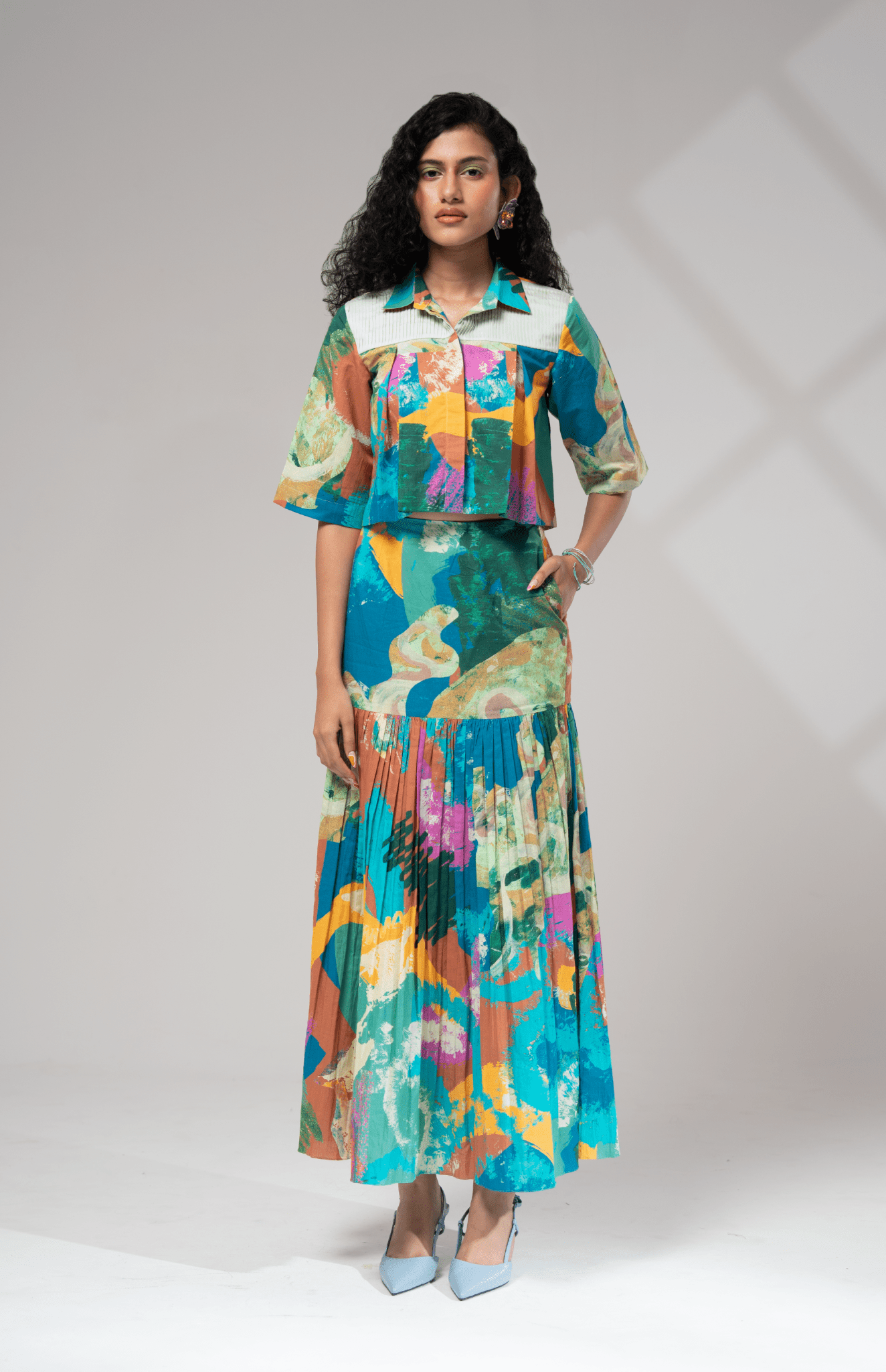 Bay Pleated Skirt Set - CiceroniSkirt SetAdvait