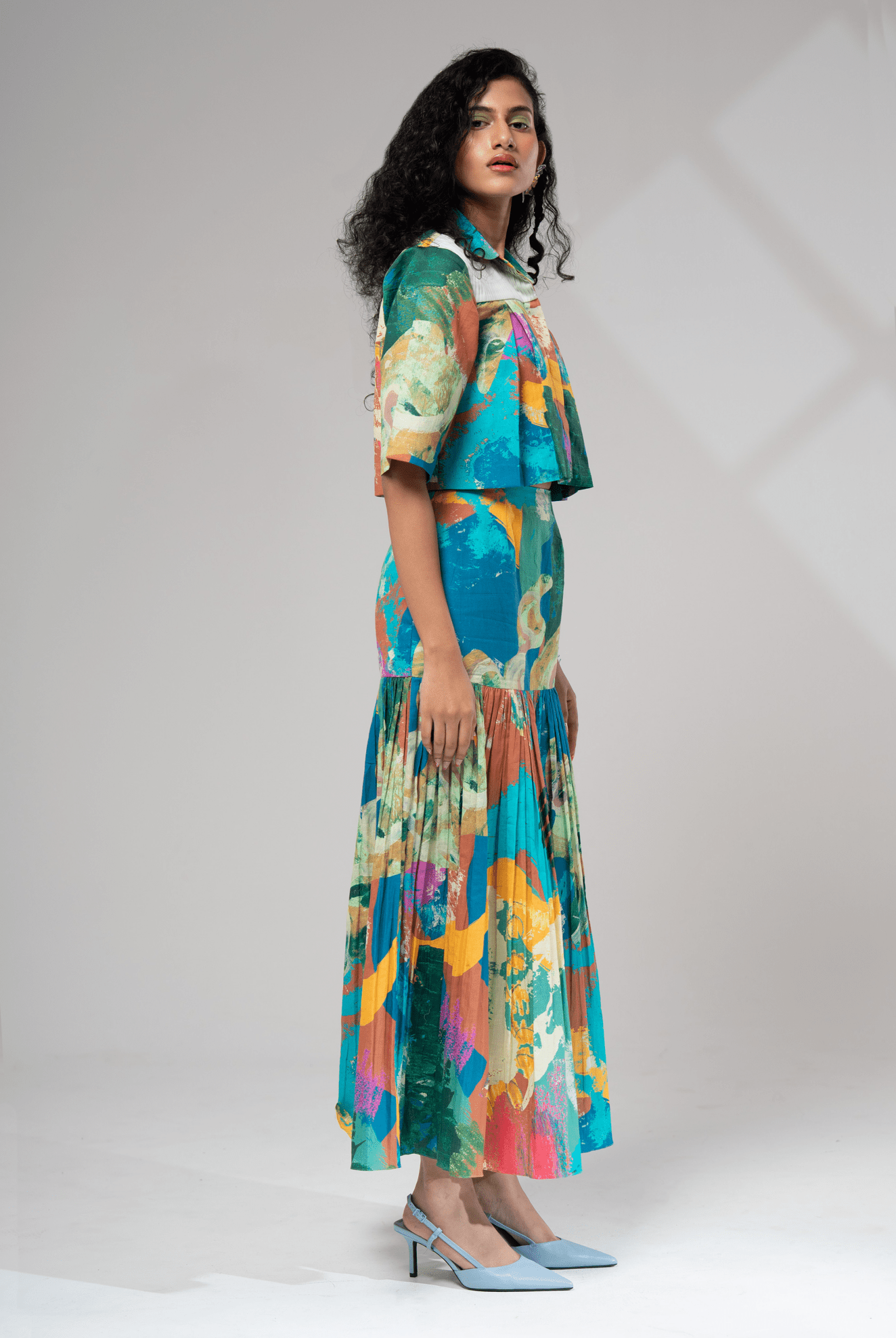 Bay Pleated Skirt Set - CiceroniSkirt SetAdvait