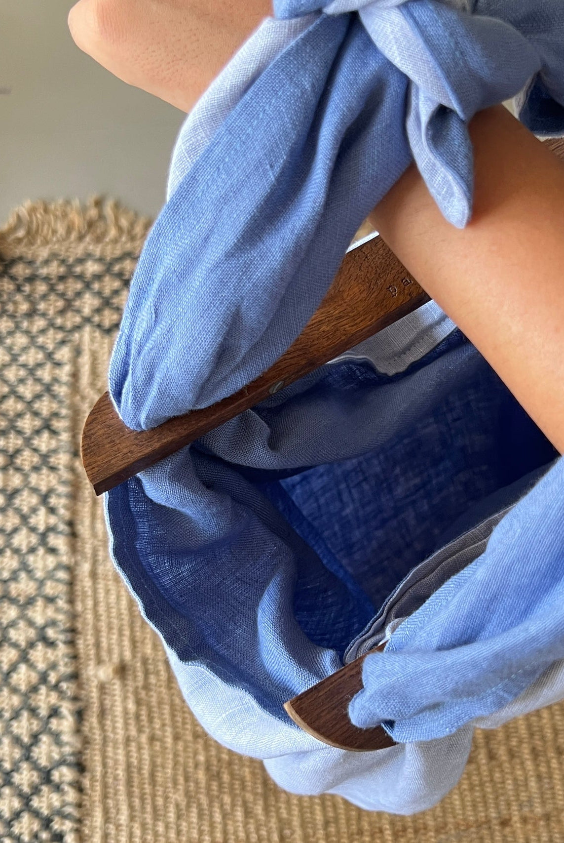 Beach Bag - Santorini Blue - CiceroniBagsPaeony