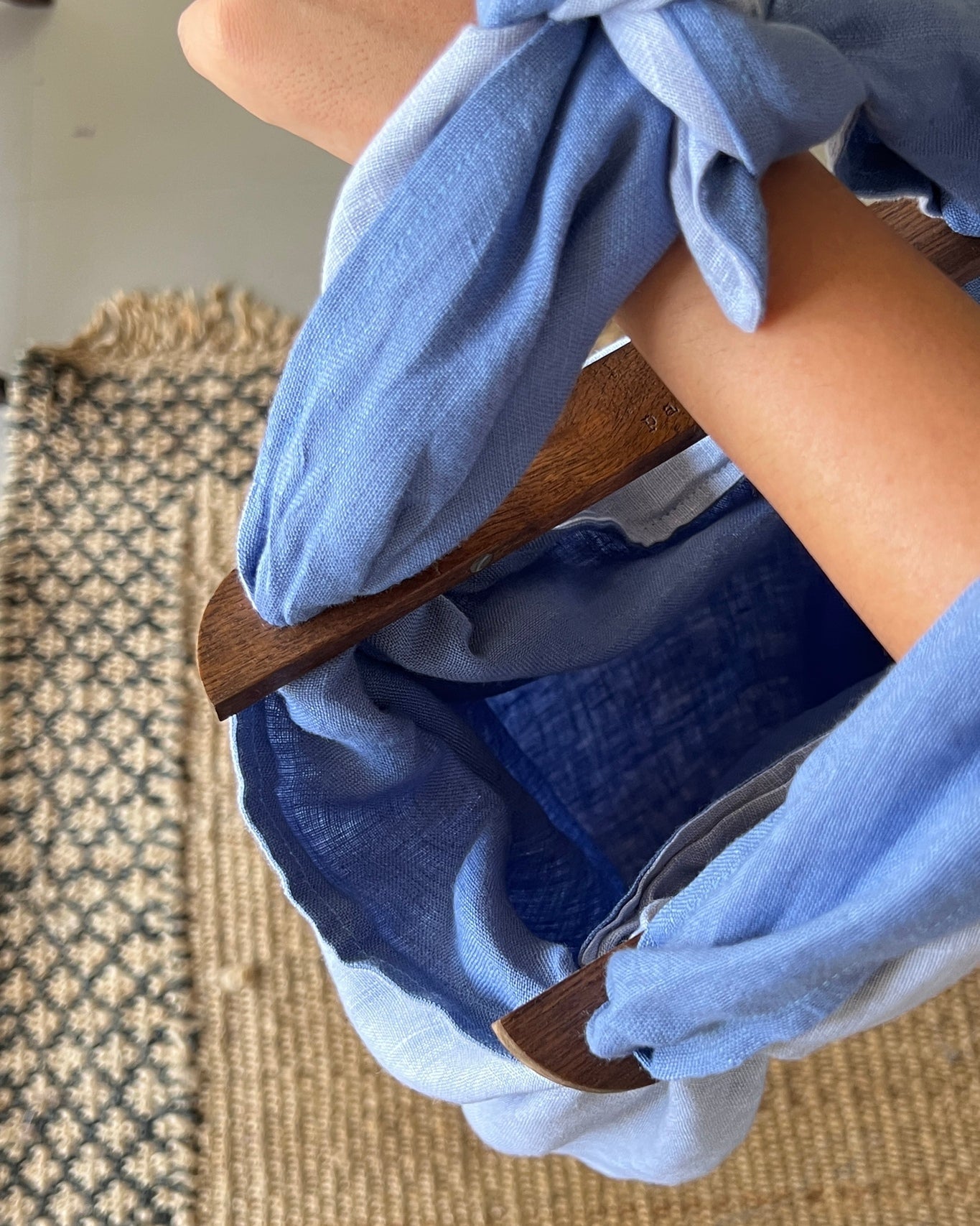 Beach Bag - Santorini Blue - CiceroniBagsPaeony