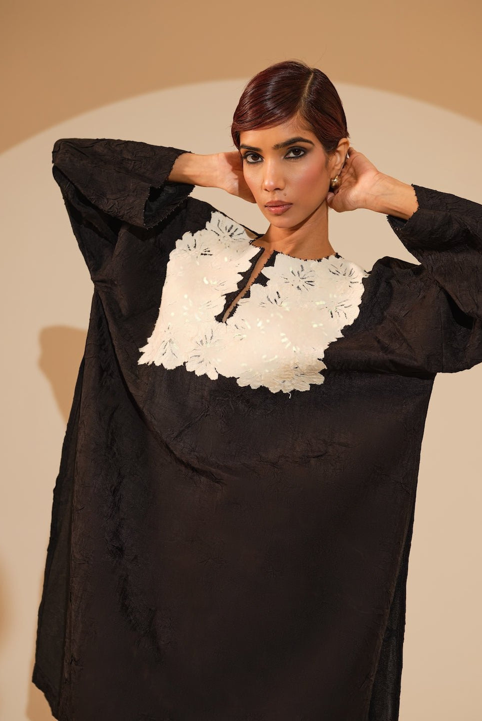 Beam Tunic - Black and Natural - CiceroniKurta, Everyday WearStoique