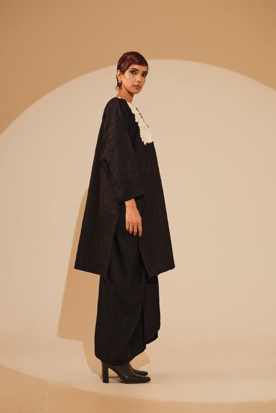 Beam Tunic - Black and Natural - CiceroniKurta, Everyday WearStoique