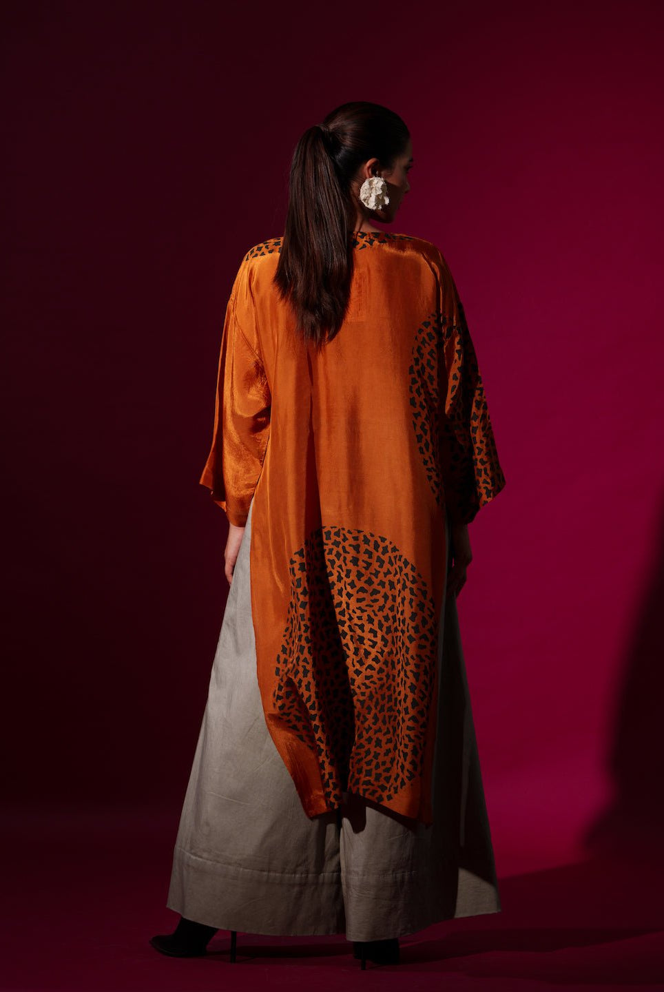 Beau Tunic - Rust Orange - CiceroniKurta, Festive WearStoique