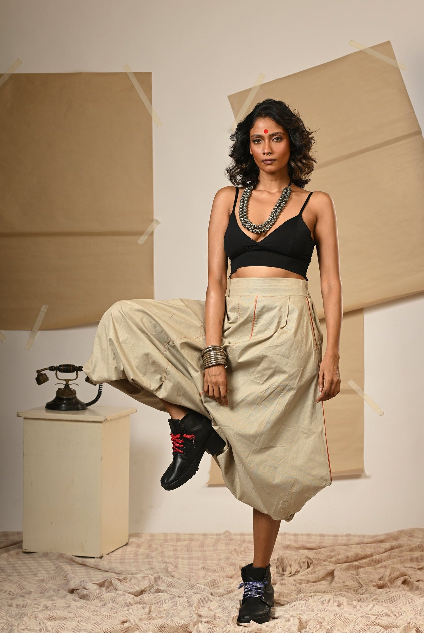 Beige Harem Pants - CiceroniPantsPrathaa