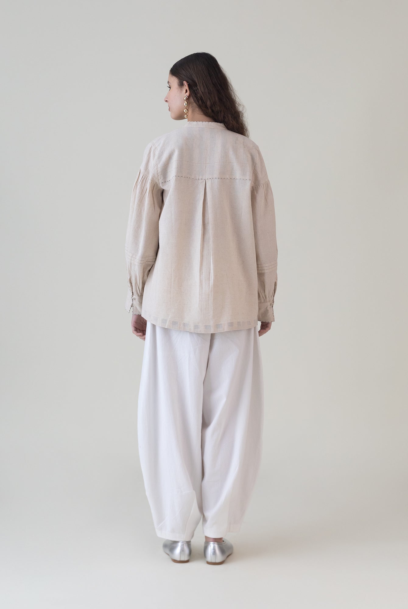 Beju Beige Top - CiceroniWomen ShirtsShades of India