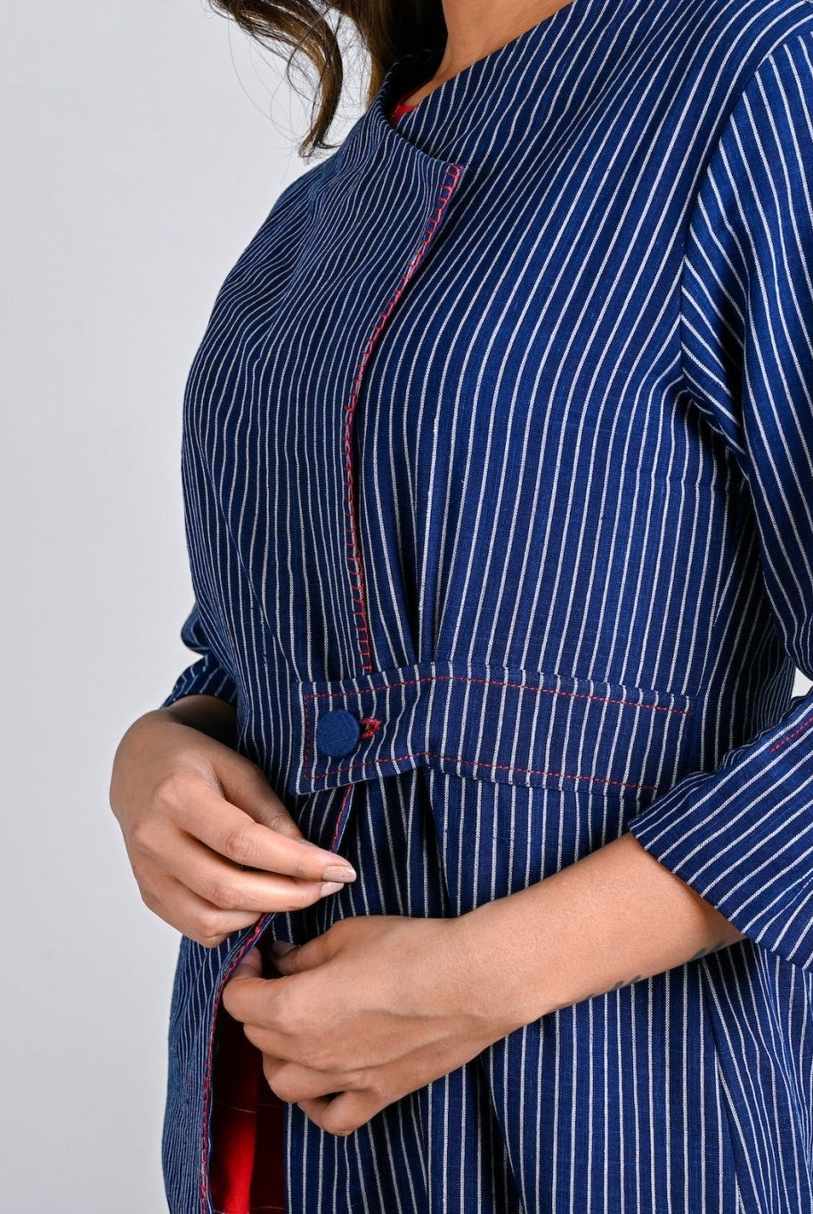 Belted Asymmetric Jacket - CiceroniJacketsRang by Rajvi